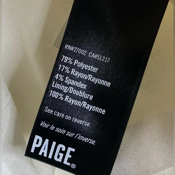 PAIGE Chelsee Notch Collar Blazer in Ecru Size S - Picture 5 of 7